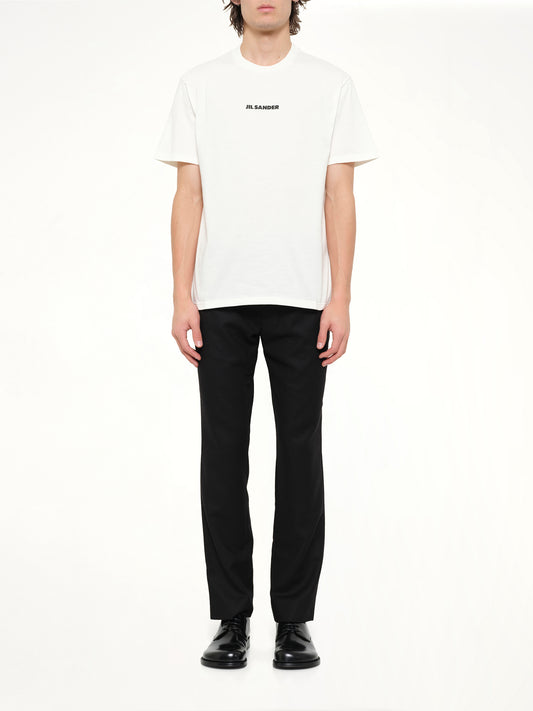 Crewneck Small Logo  T-Shirt in Porcelain