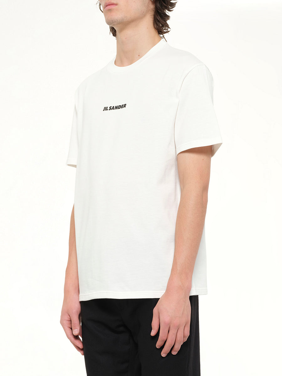 Crewneck Small Logo  T-Shirt in Porcelain