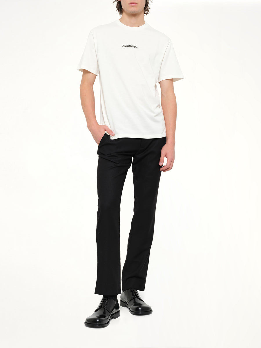 Crewneck Small Logo  T-Shirt in Porcelain