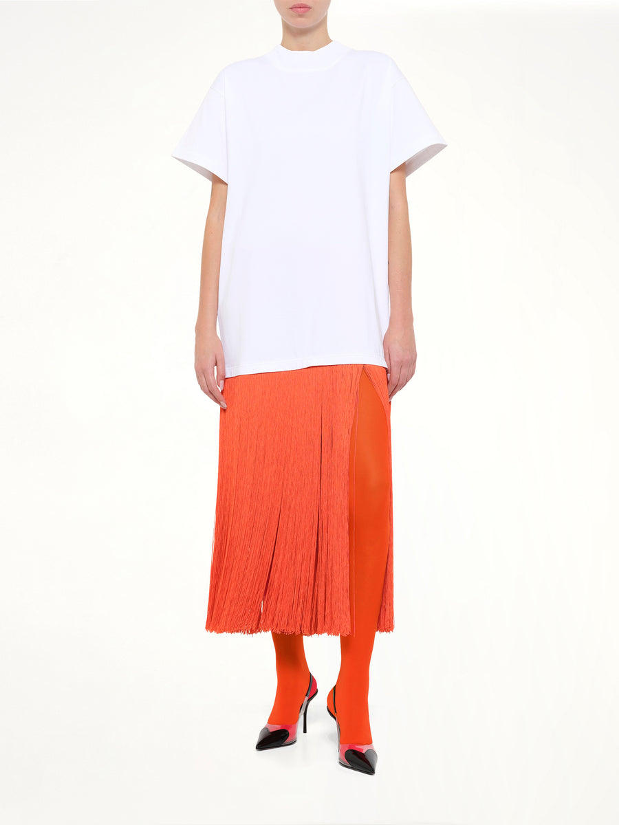 Fringed T-Shirt in White