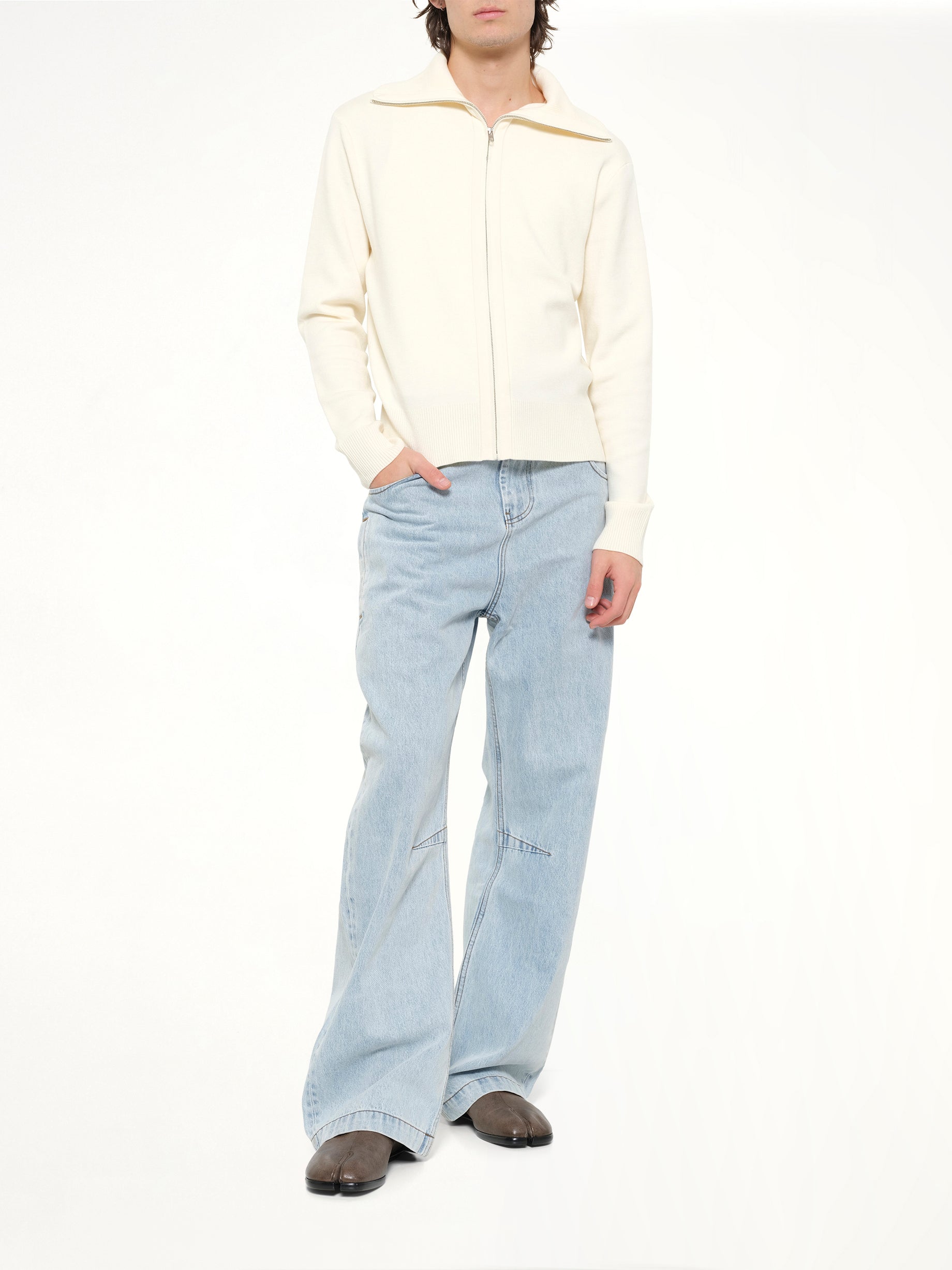 ENTIRE STUDIOS Gem Jeans in Old Blue With Strap from MARAIS