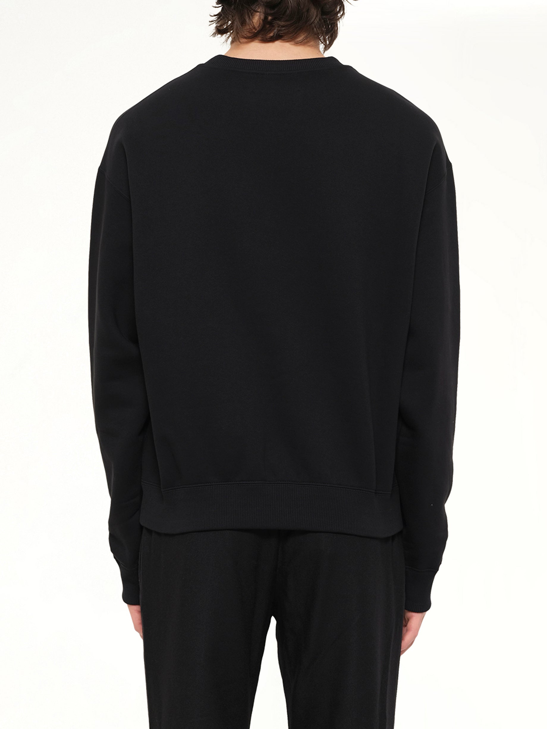 JIL SANDER Logo Sweatshirt 148 in Black Back View from MARAIS