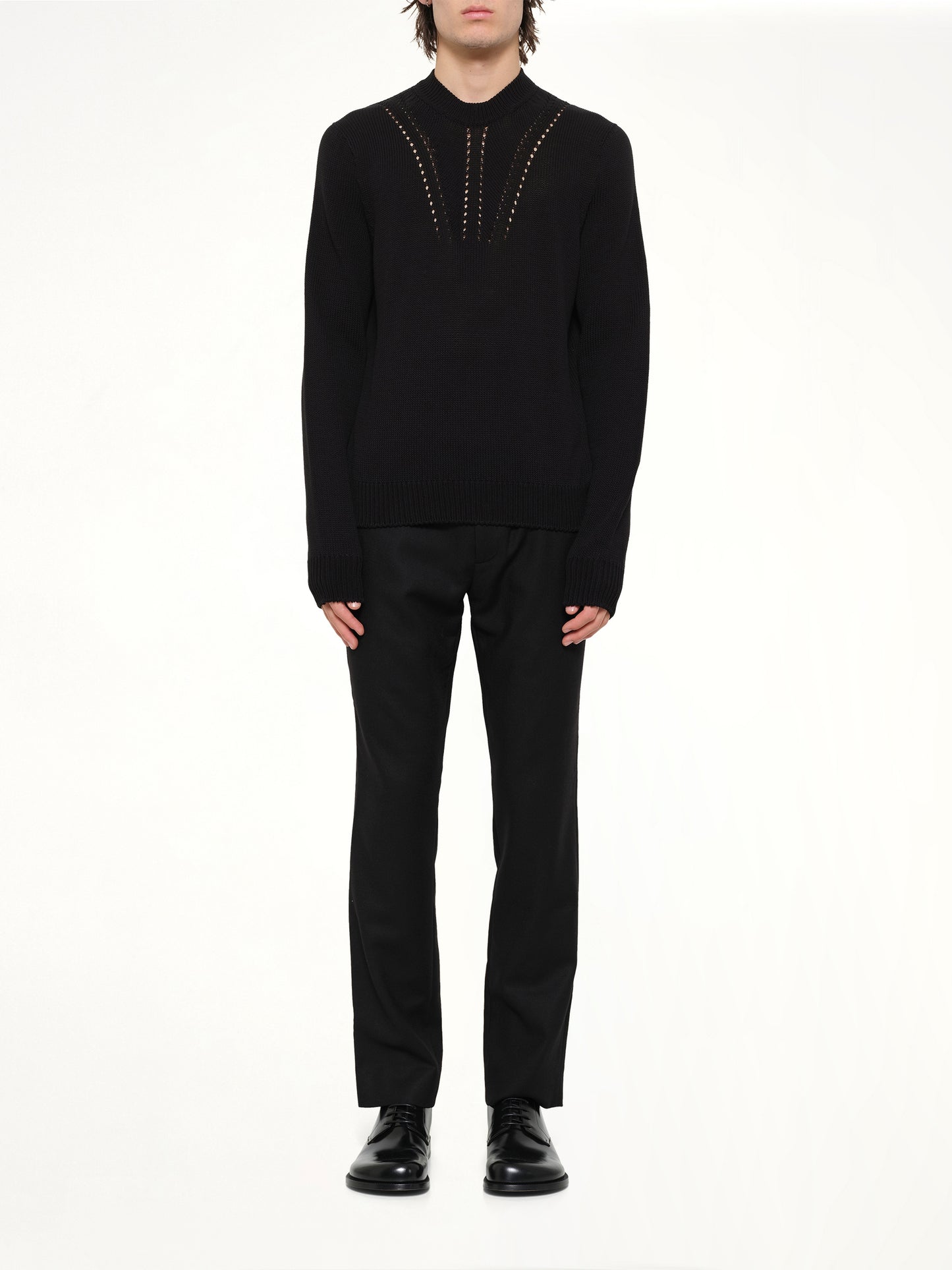 Midweight Crewneck Sweater in Black