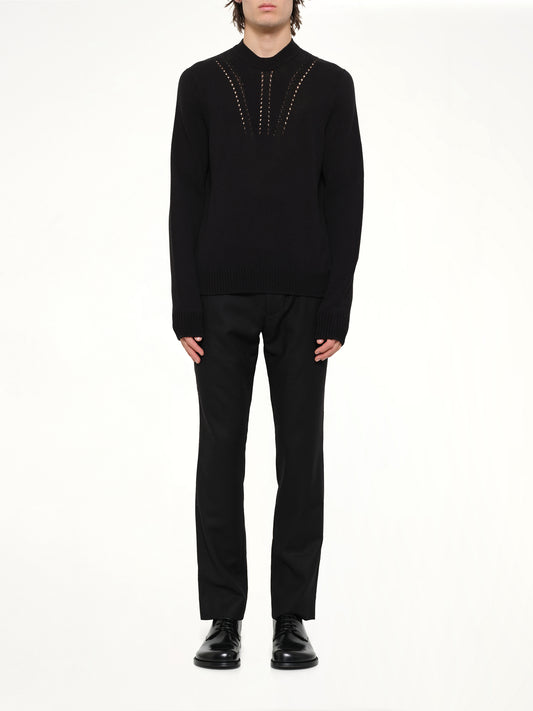 Midweight Crewneck Sweater in Black