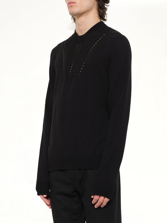 Midweight Crewneck Sweater in Black