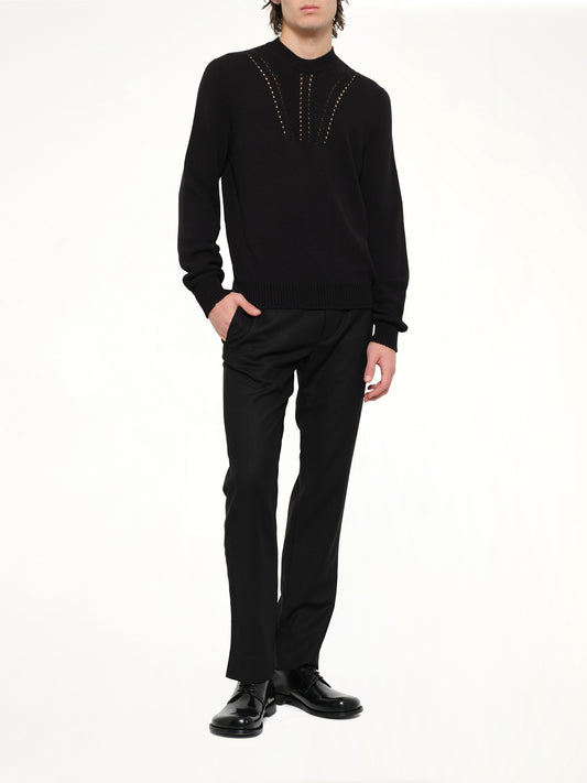 Midweight Crewneck Sweater in Black