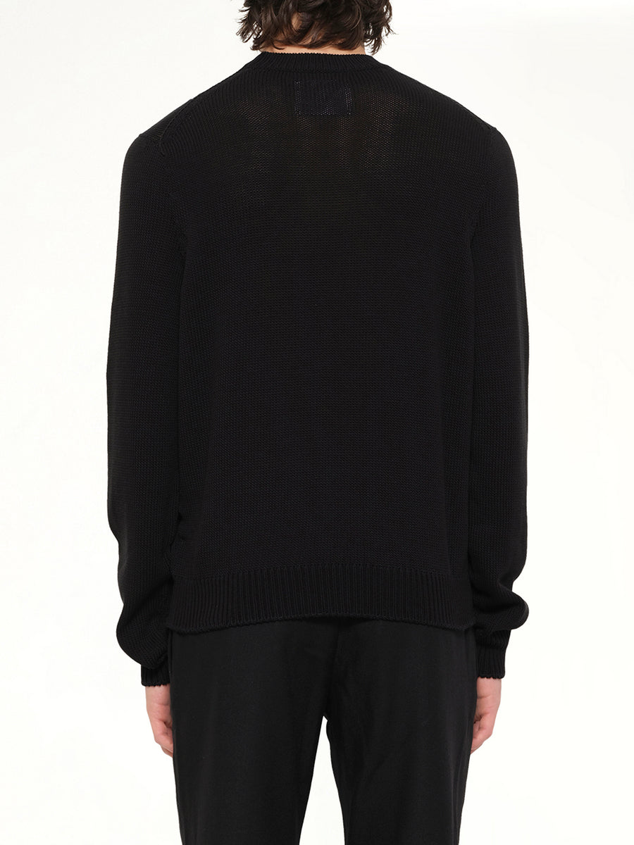 Midweight Crewneck Sweater in Black