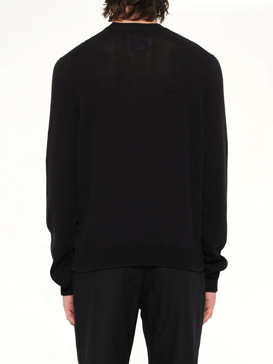 Midweight Crewneck Sweater in Black