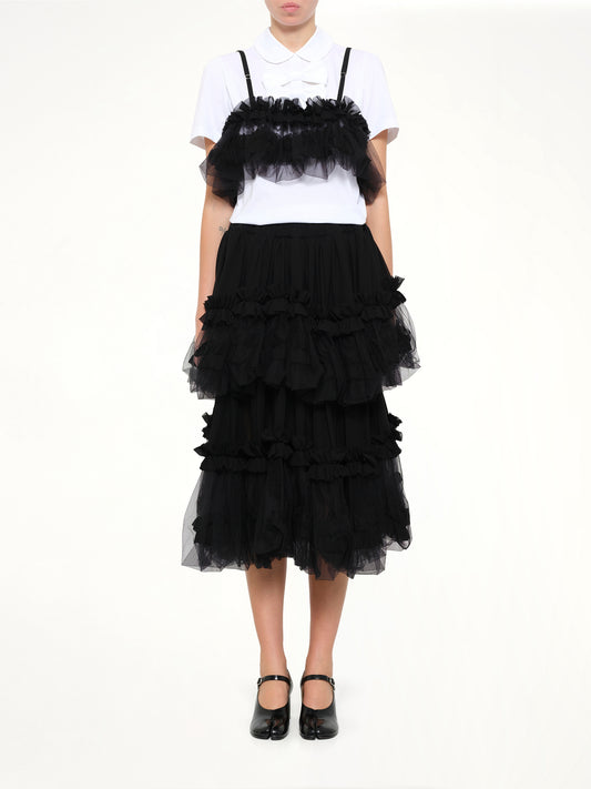 Organza Vest in Black