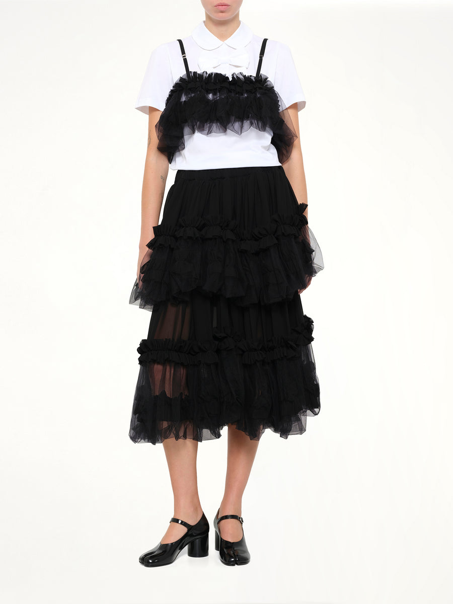 Organza Vest in Black