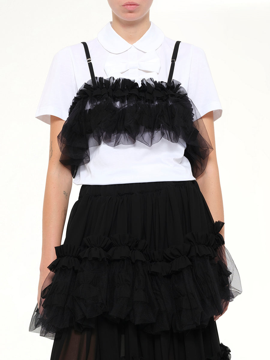 Organza Vest in Black