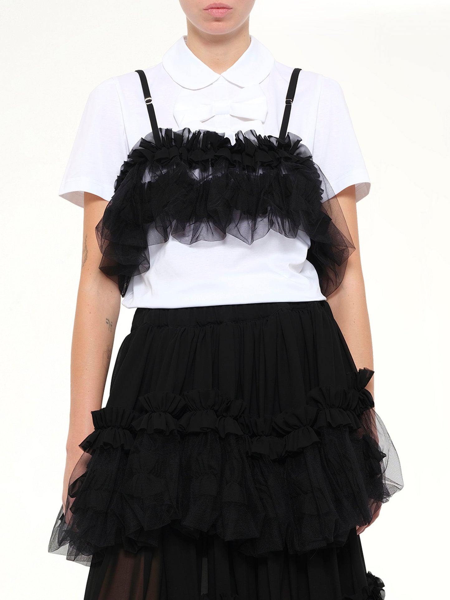 Organza Vest in Black
