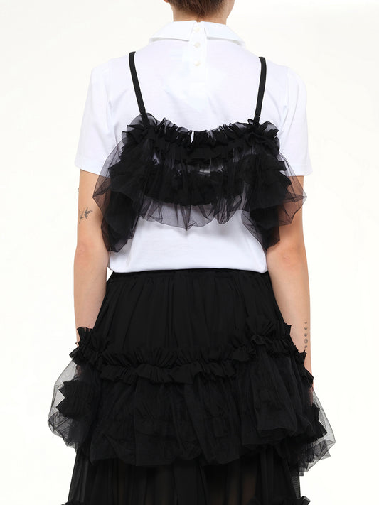 Organza Vest in Black