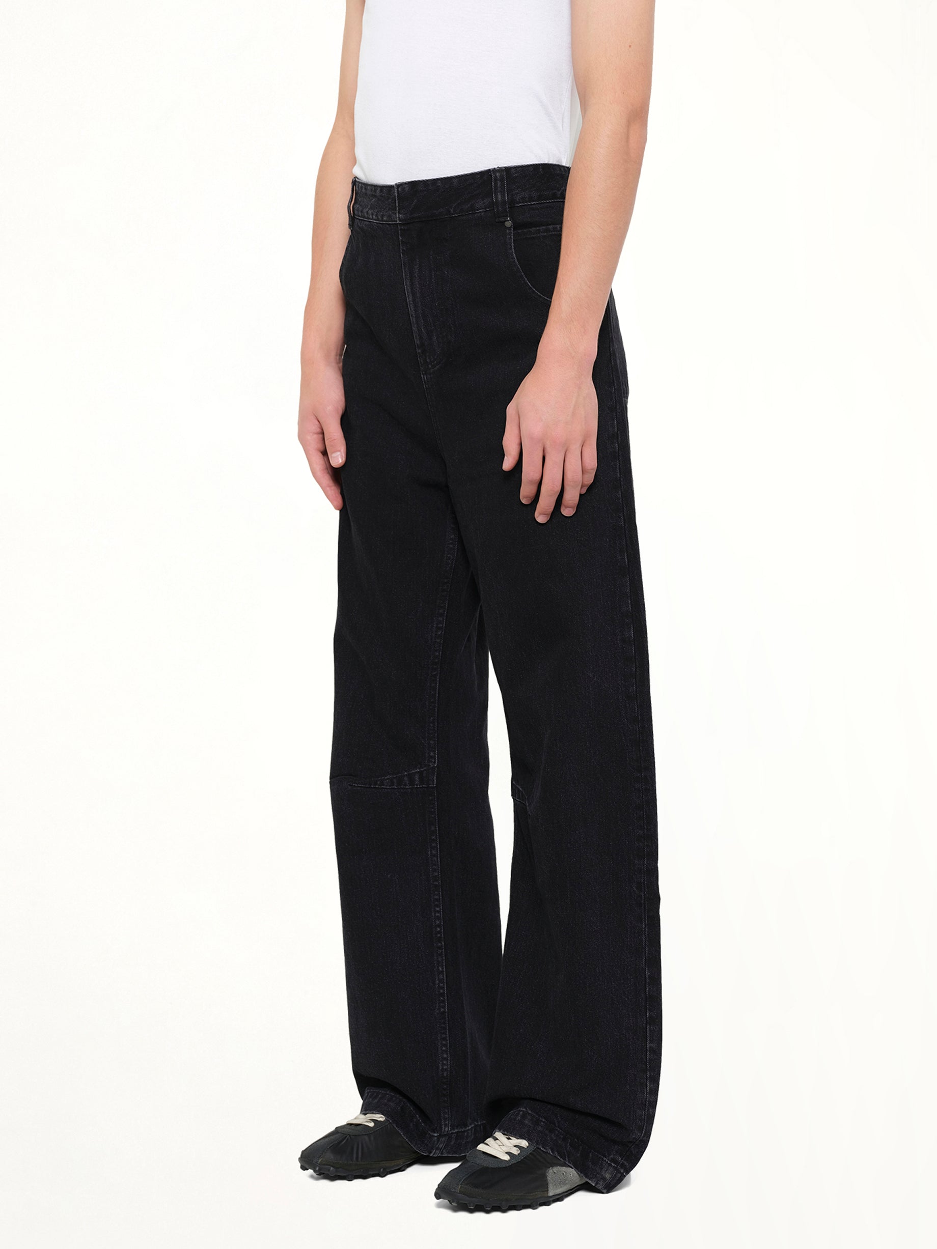 ENTIRE STUDIOS Gem Jeans in Magnetite Back View from MARAIS