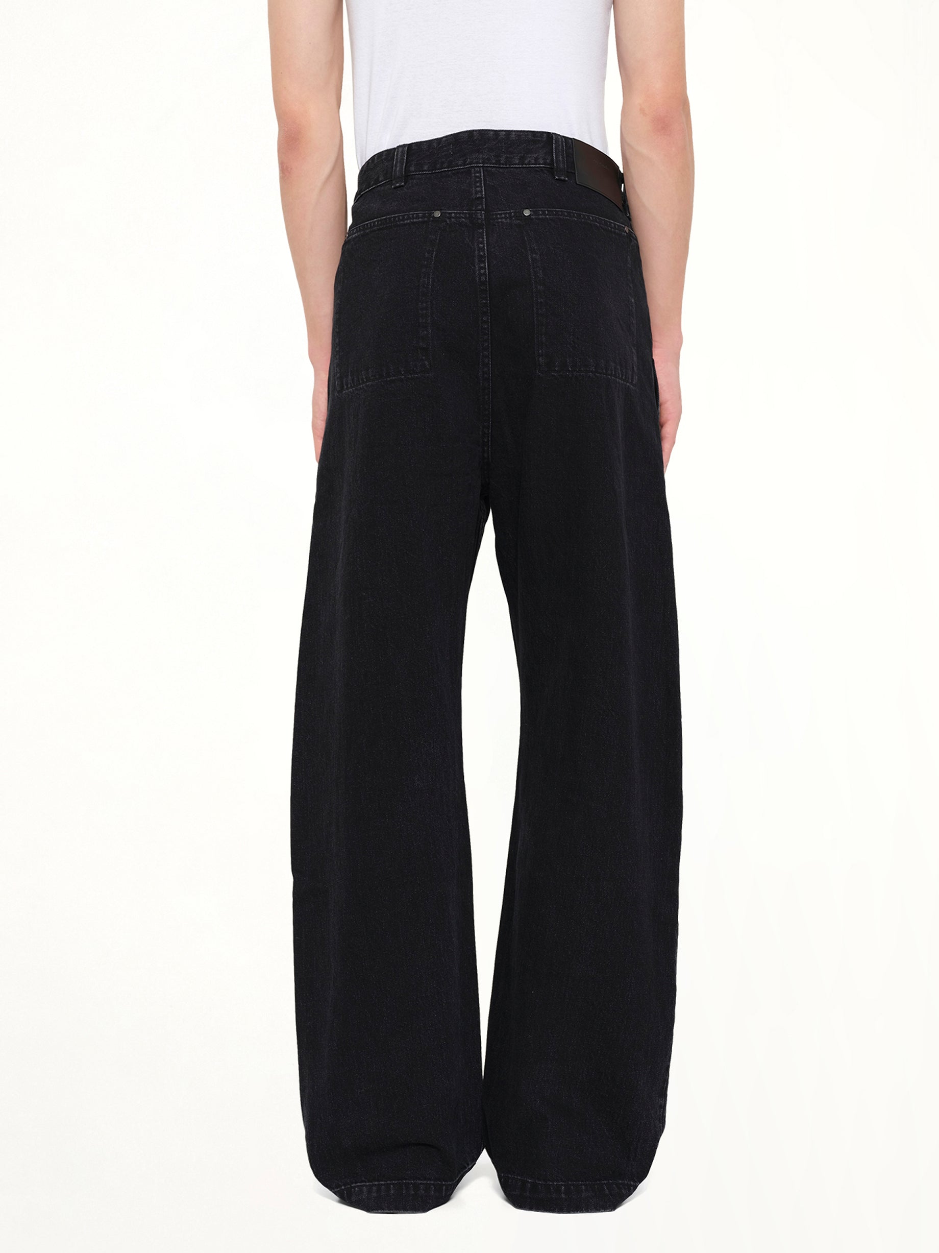 ENTIRE STUDIOS Gem Jeans in Magnetite Detail Shot from MARAIS