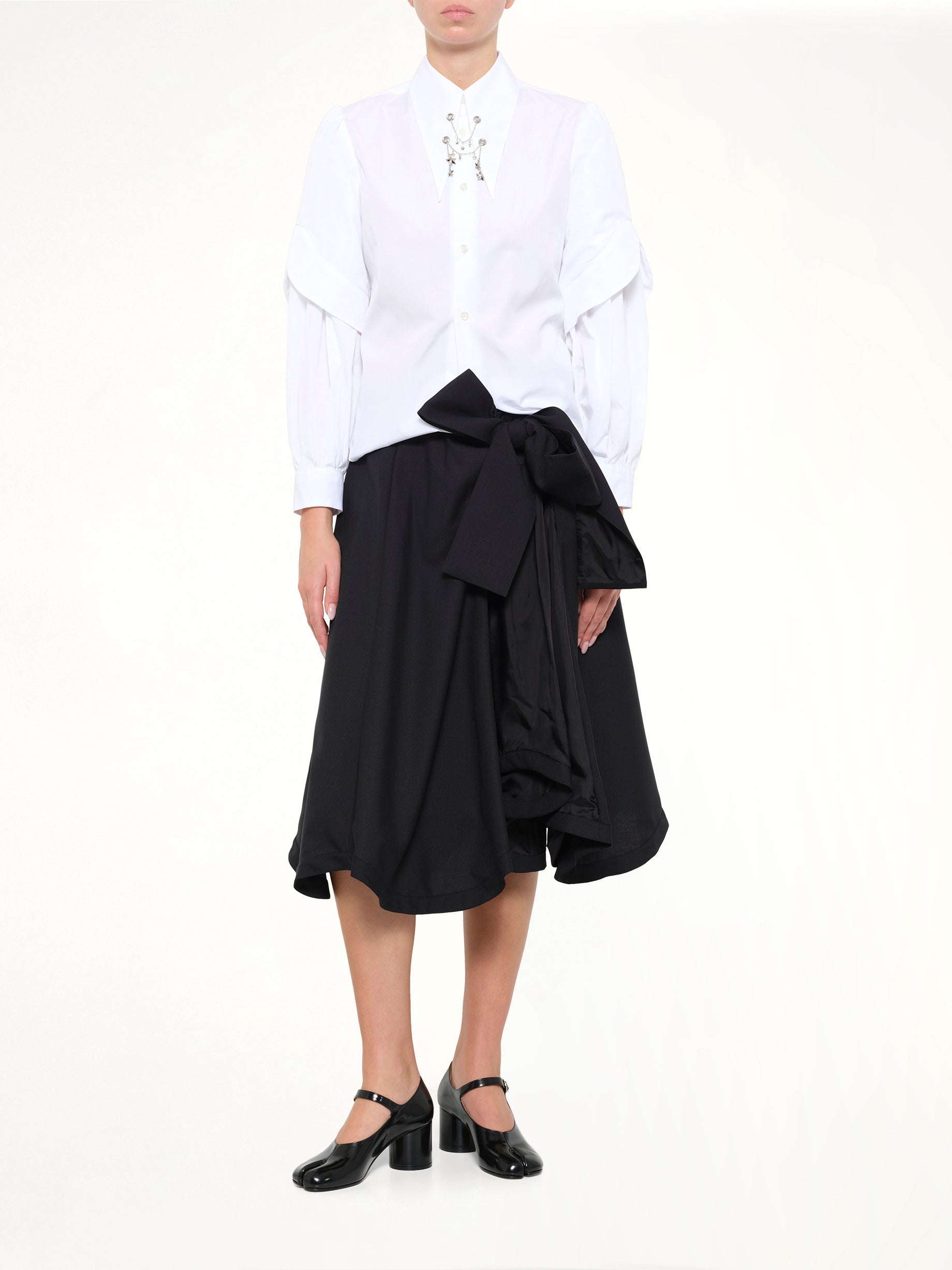 NOIR KEI NINOMIYA Star Embelishment Shirt in White Full Reference from MARAIS