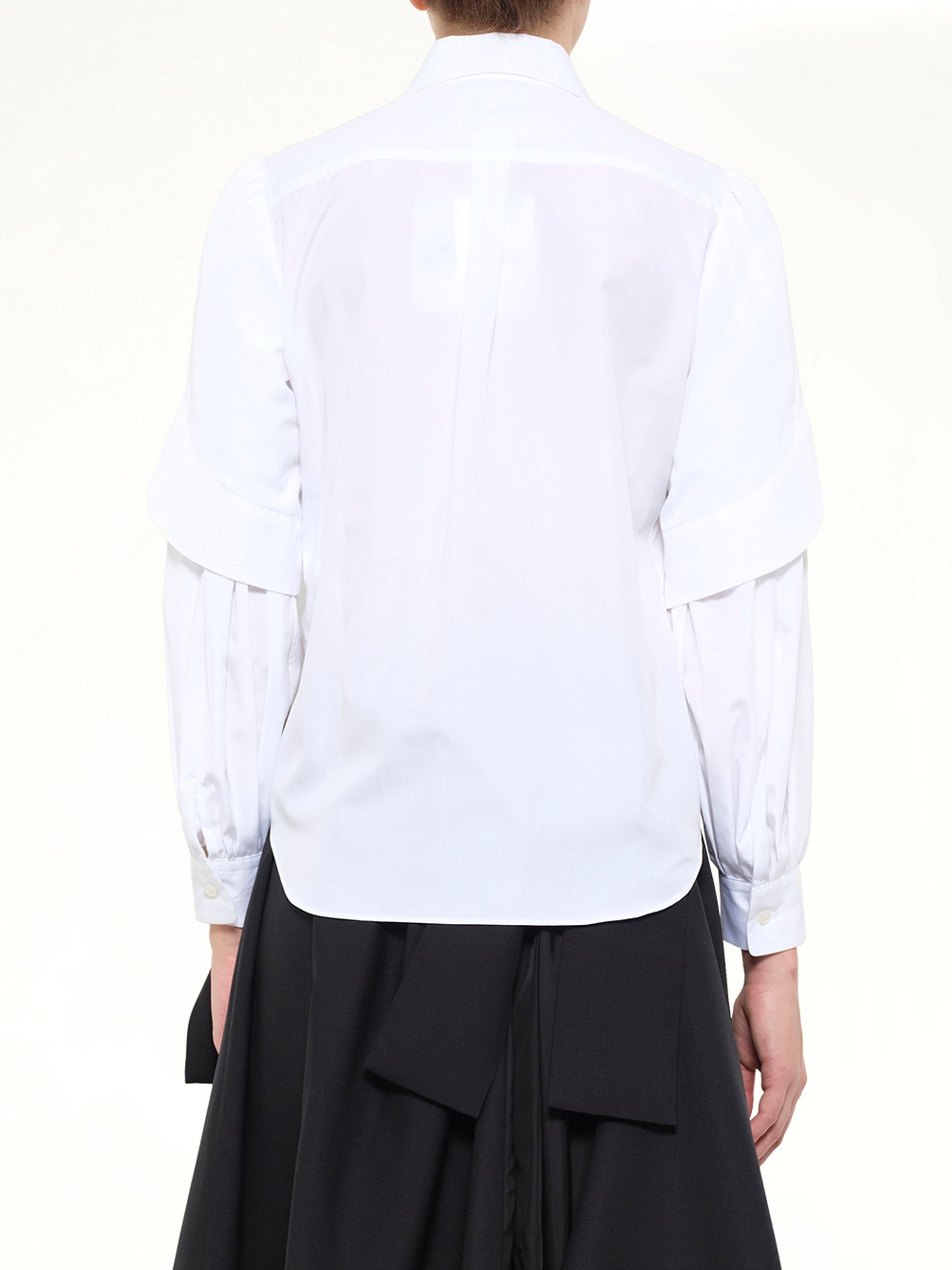 NOIR KEI NINOMIYA Star Embelishment Shirt in White Back View from MARAIS