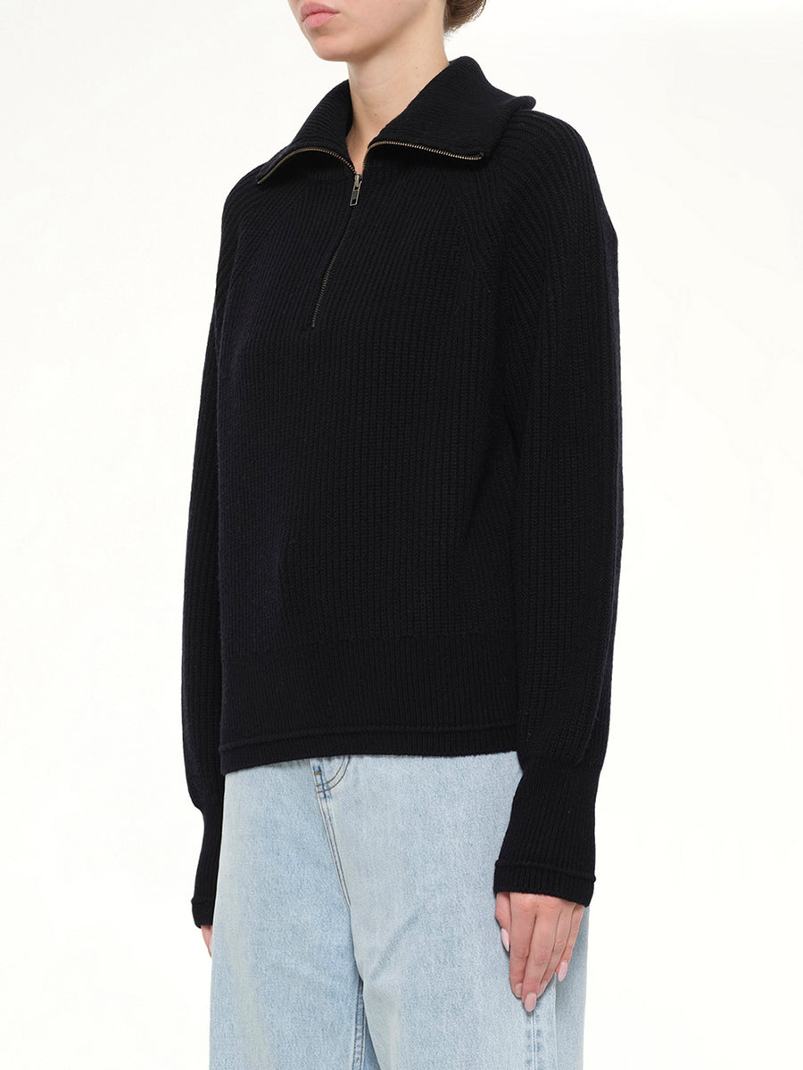 Blimp Quarter Zip in Black