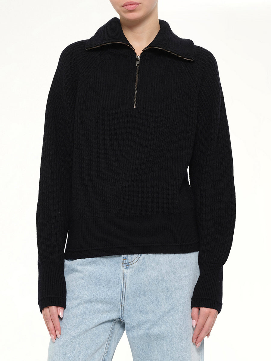 Blimp Quarter Zip in Black