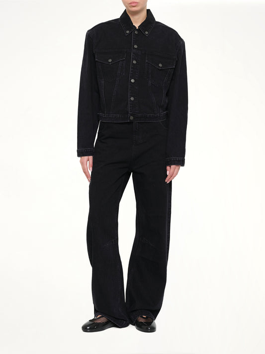 Shrunken Denim Jacket in Magnetite