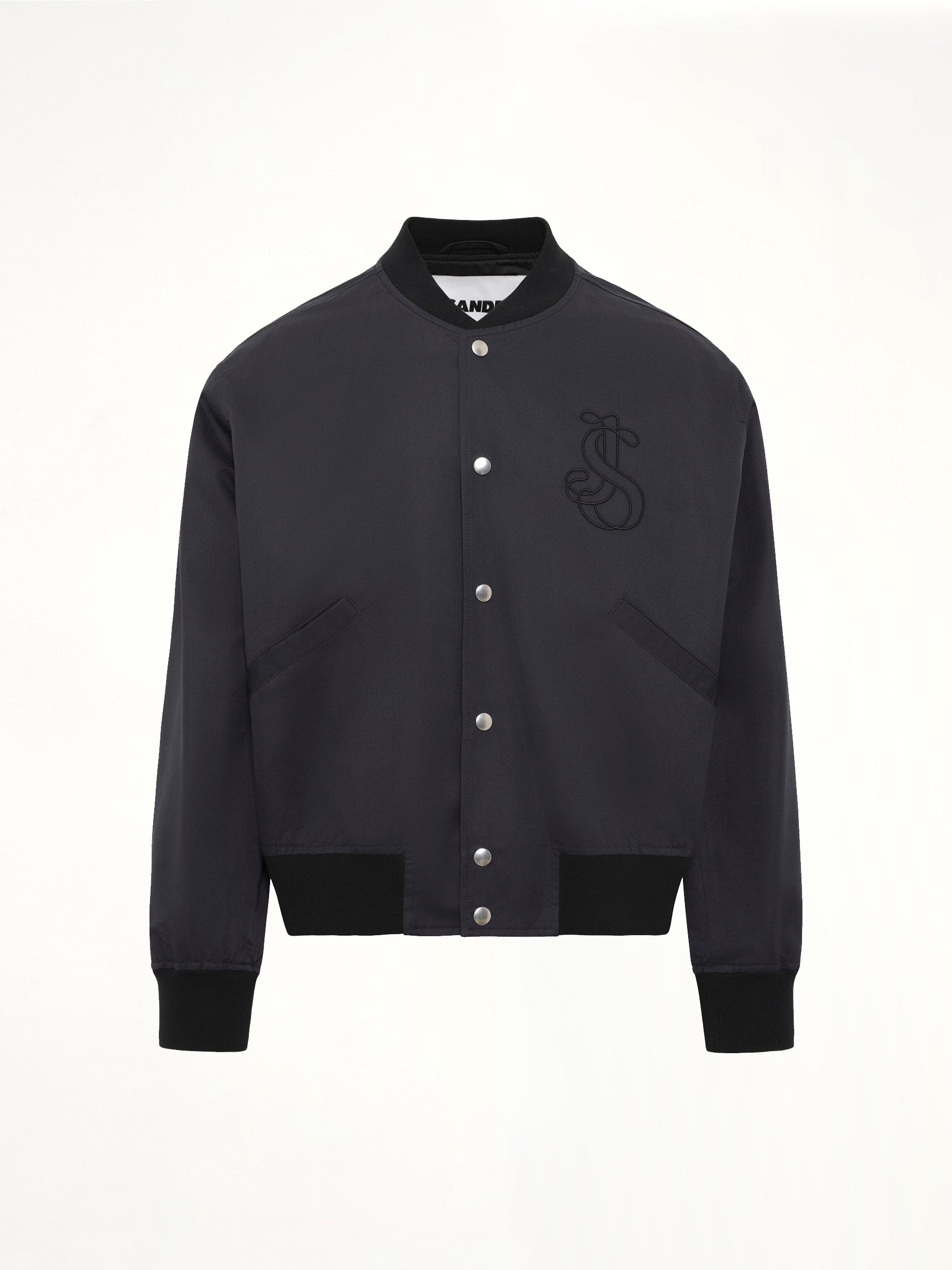 JIL SANDER Blouson 130 with Embroidery in Black Product Photo from MARAIS
