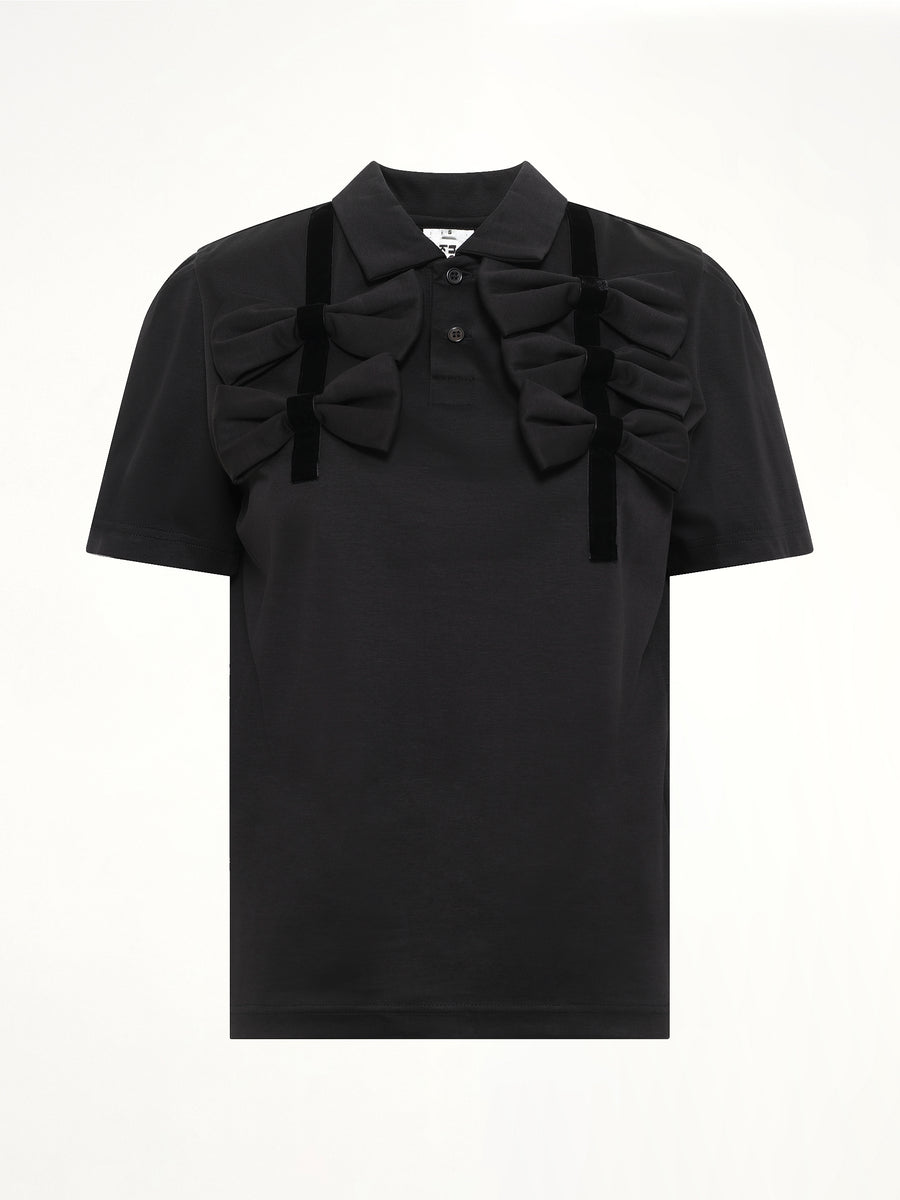 Bowtie Polo in Black