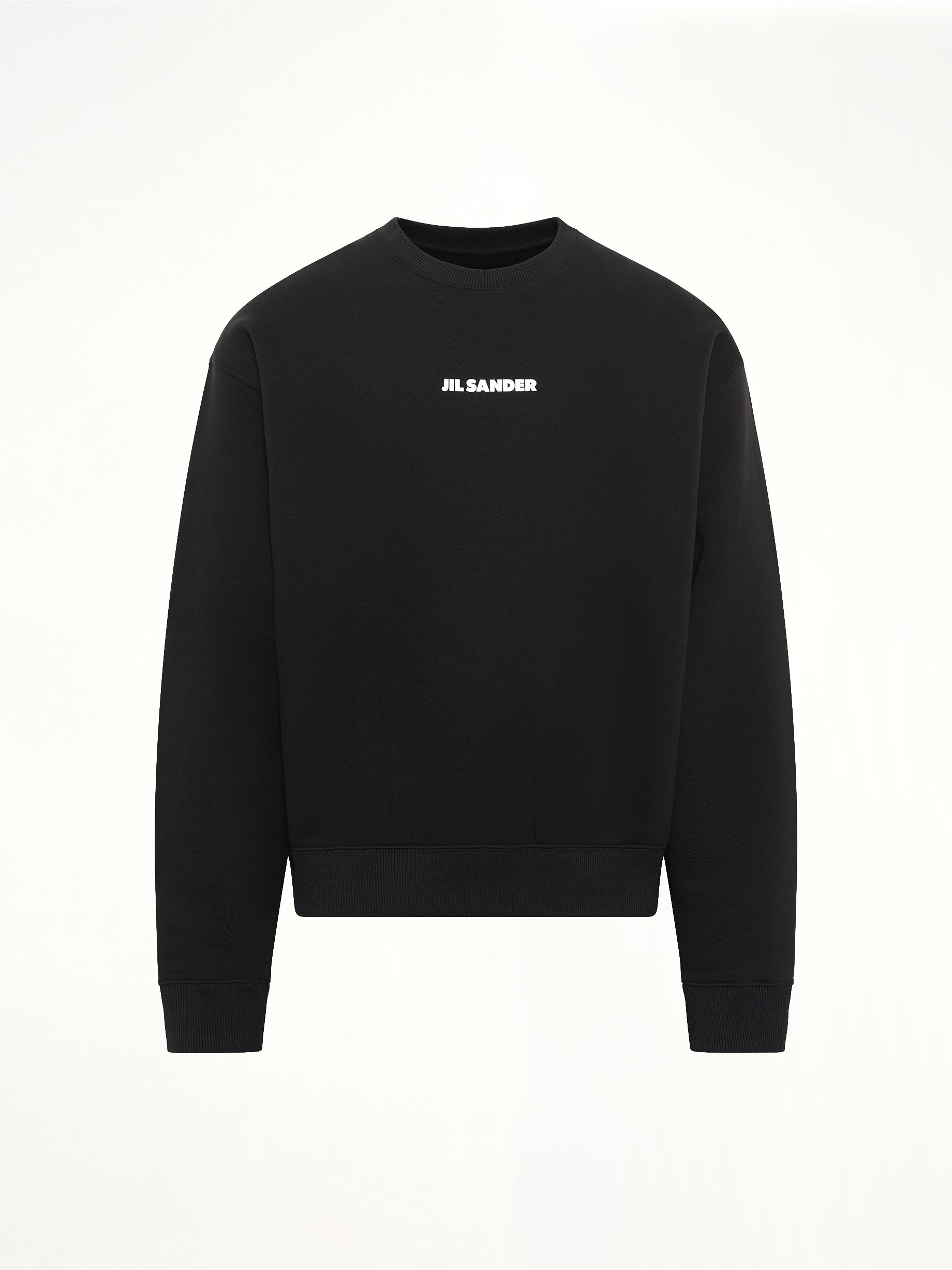 JIL SANDER Logo Sweatshirt 148 in Black Product Photo from MARAIS