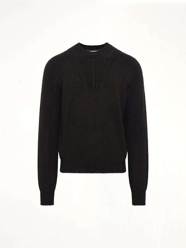 Midweight Crewneck Sweater in Black
