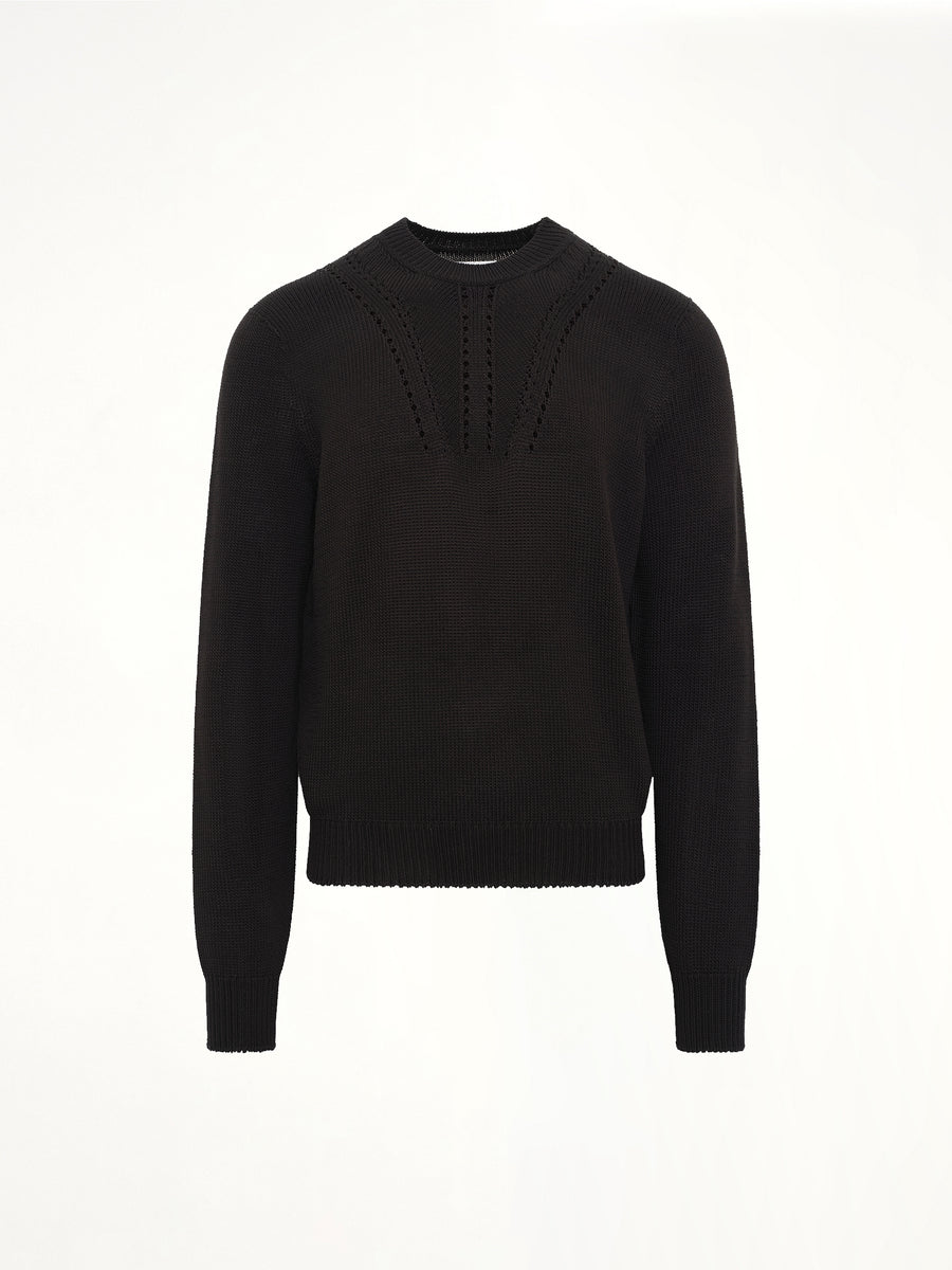 Midweight Crewneck Sweater in Black