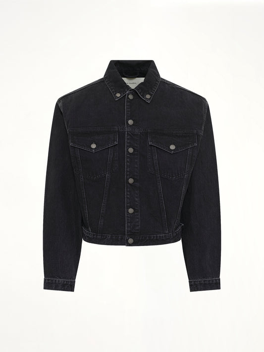 Shrunken Denim Jacket in Magnetite