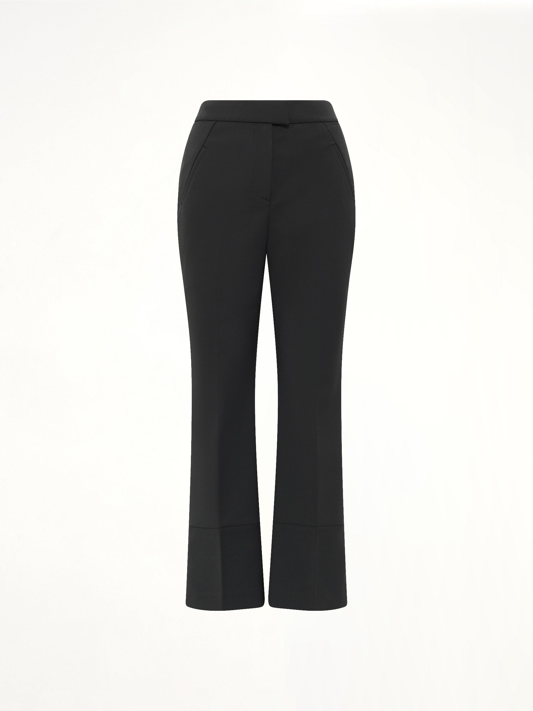 ENTIRE STUDIOS Step Hem Pants in Black Wool Product Photo from MARAIS