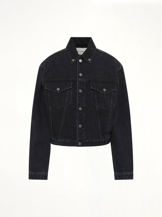 Shrunken Denim Jacket in Magnetite