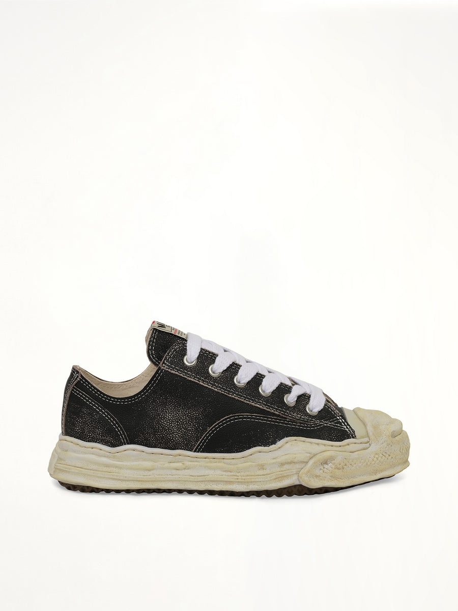 Hank OG Shrink Leather Sneaker in Black