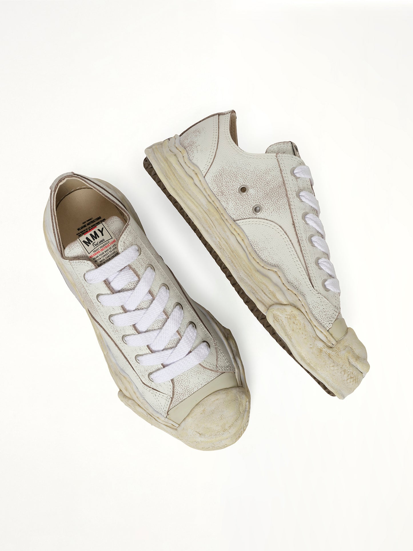 Hank OG Shrink Leather Sneaker in White