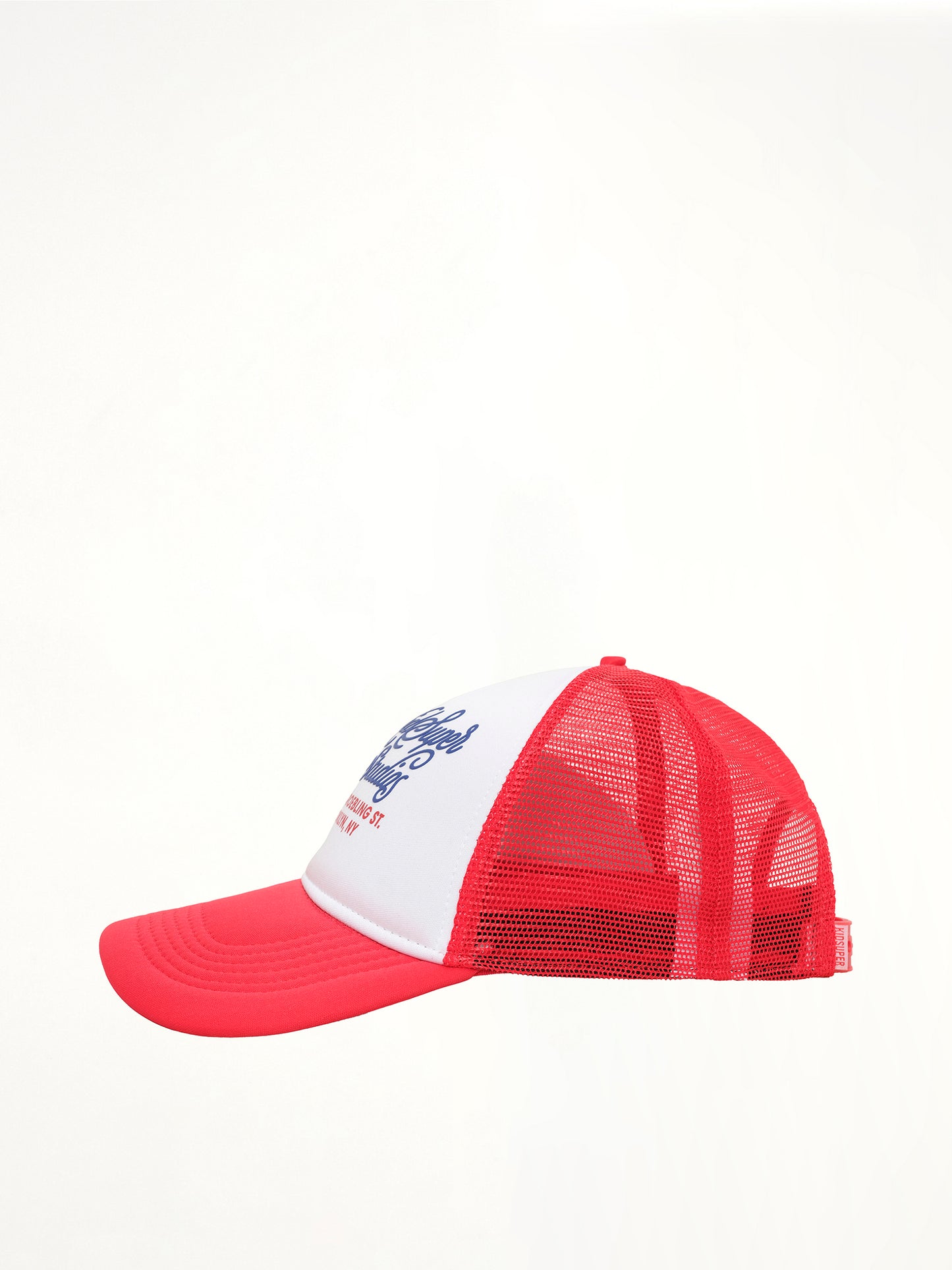 Puff Print Trucker Hat in Red