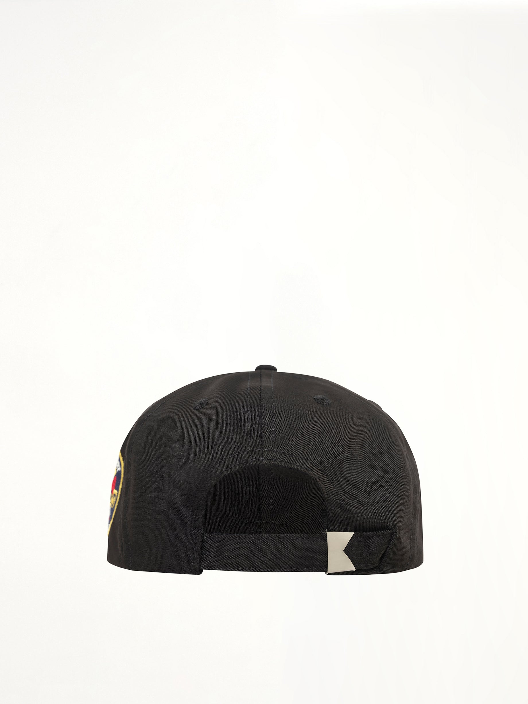 RHUDE Racing Crest Hat in Black/Navy Back View from MARAIS