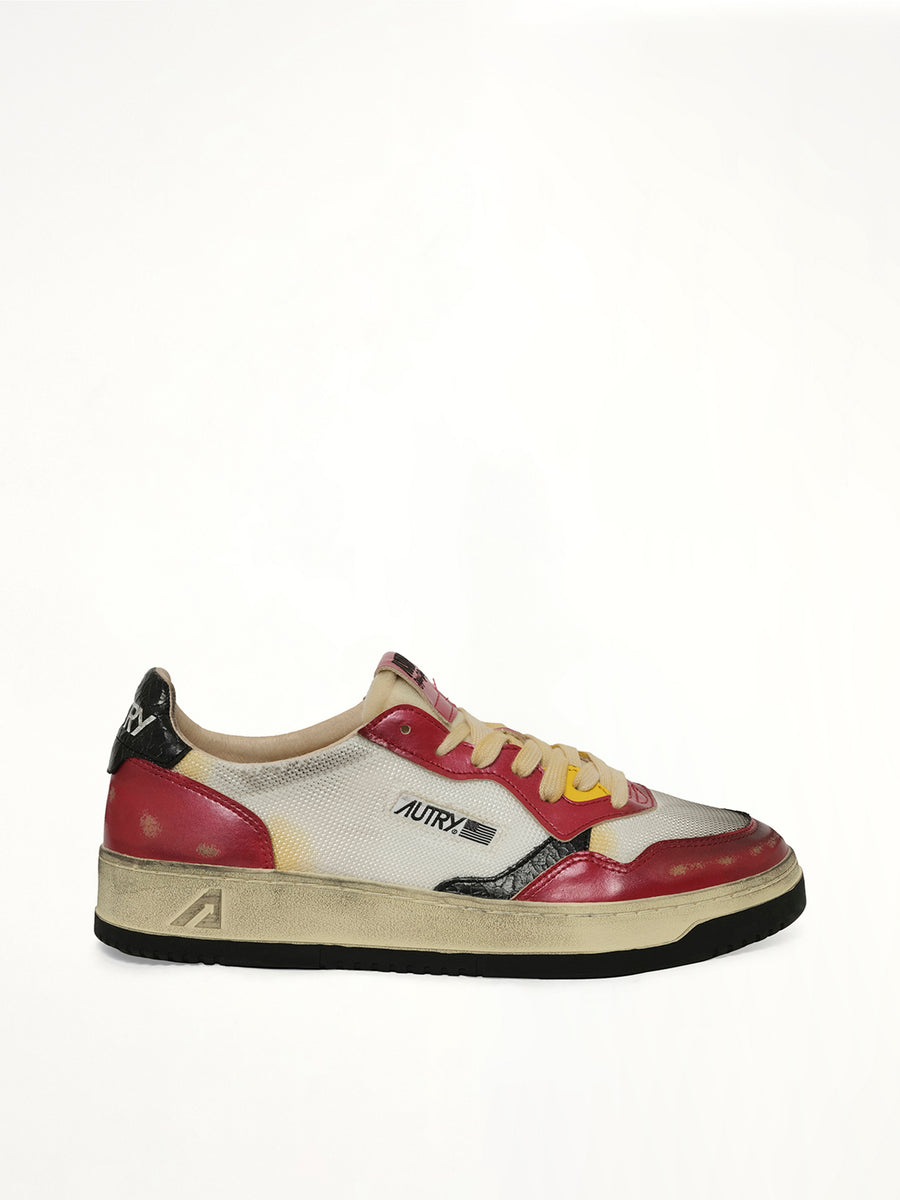 Super Vintage Sneaker in White/Red