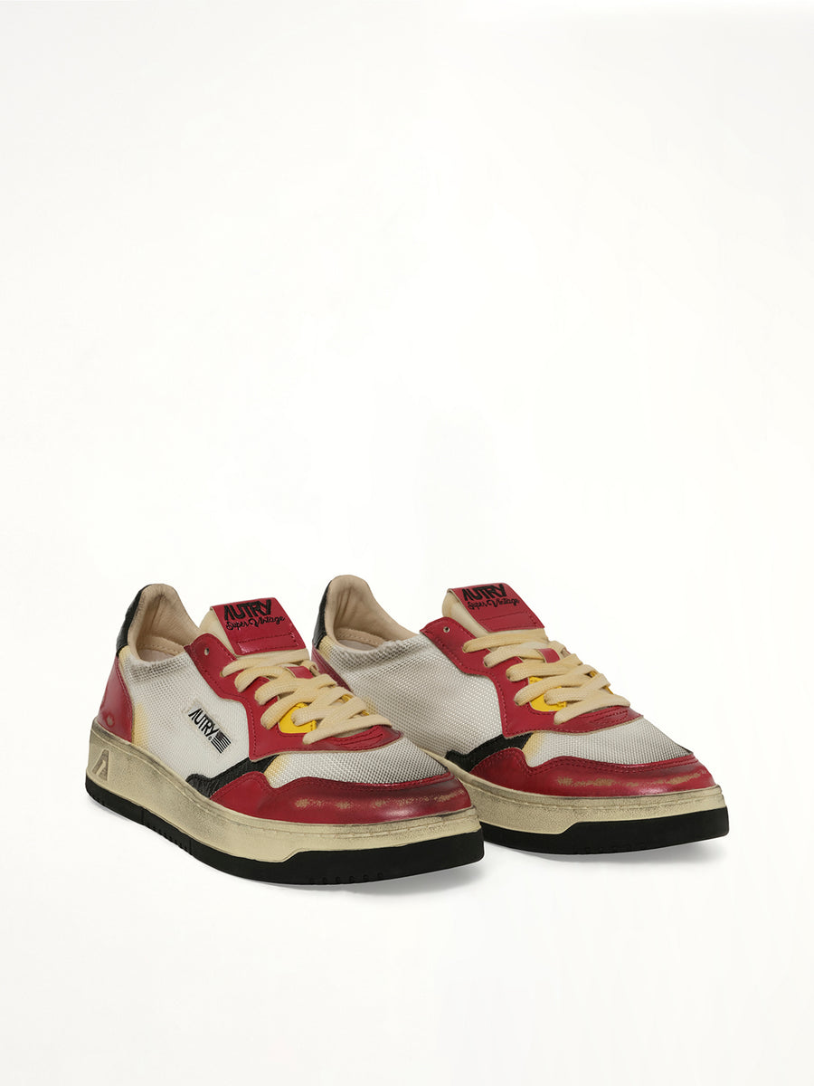 Super Vintage Sneaker in White/Red