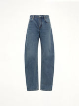 Round Denim Pants in Handsand Wash