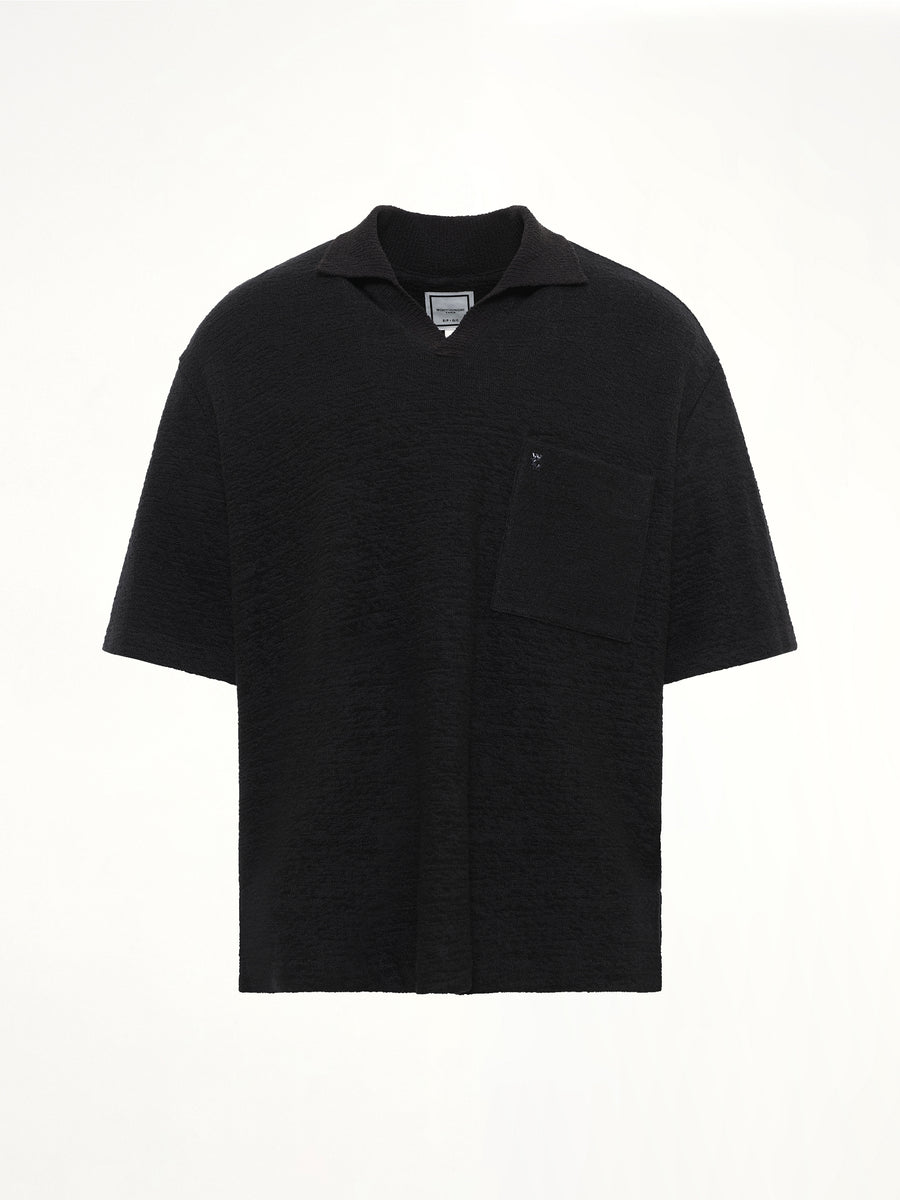 Short Sleeve Polo in Black