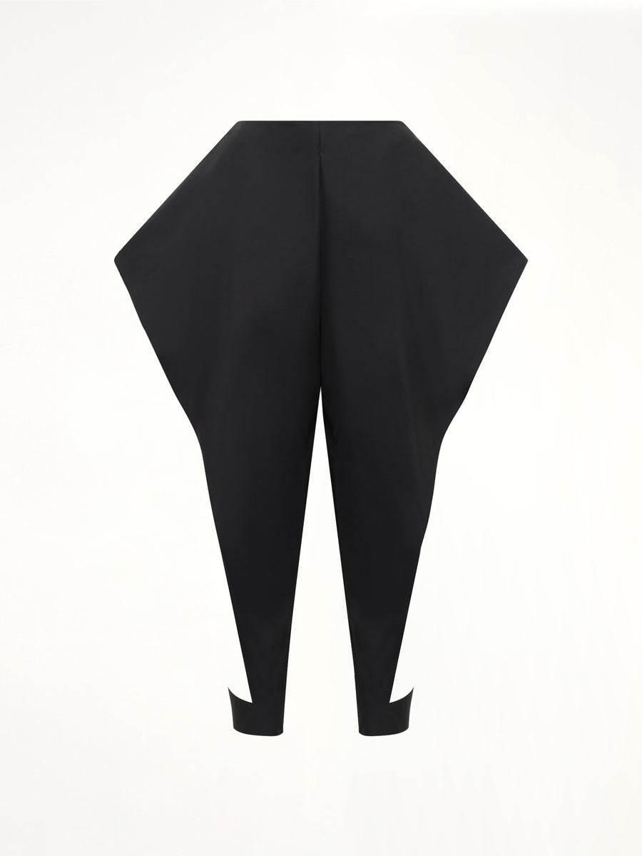 Tailored Viscose Triangle Pants in Black