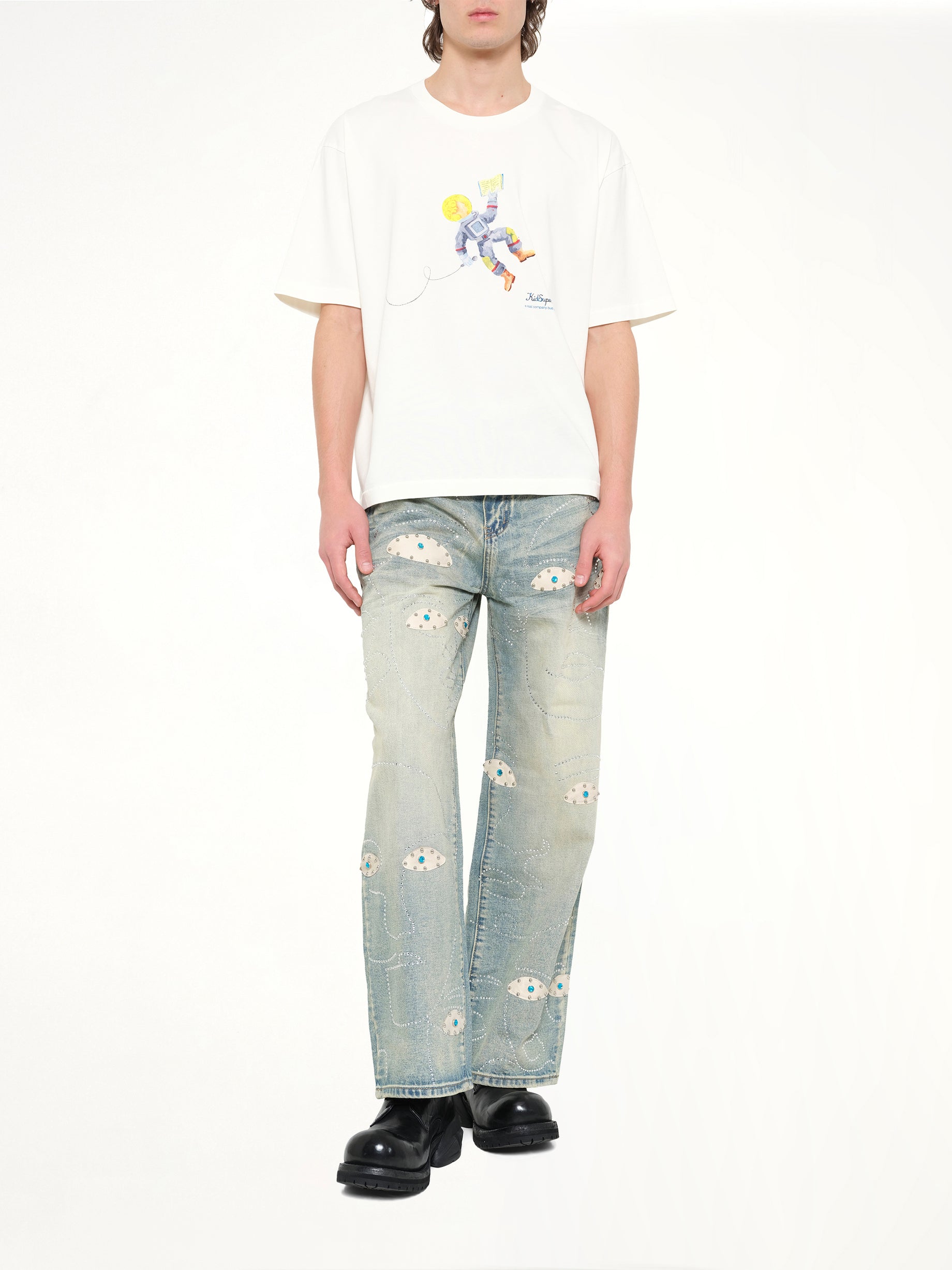 KIDSUPER Astronaut T-Shirt in White Full Reference from MARAIS