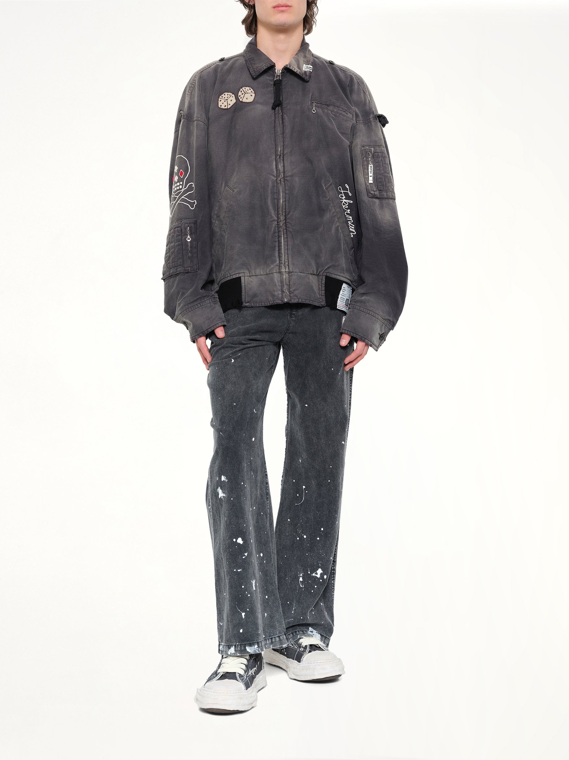 MAISON MIHARA YASUHIRO , Distressed Corduroy Trousers in Black Full Reference from MARAIS