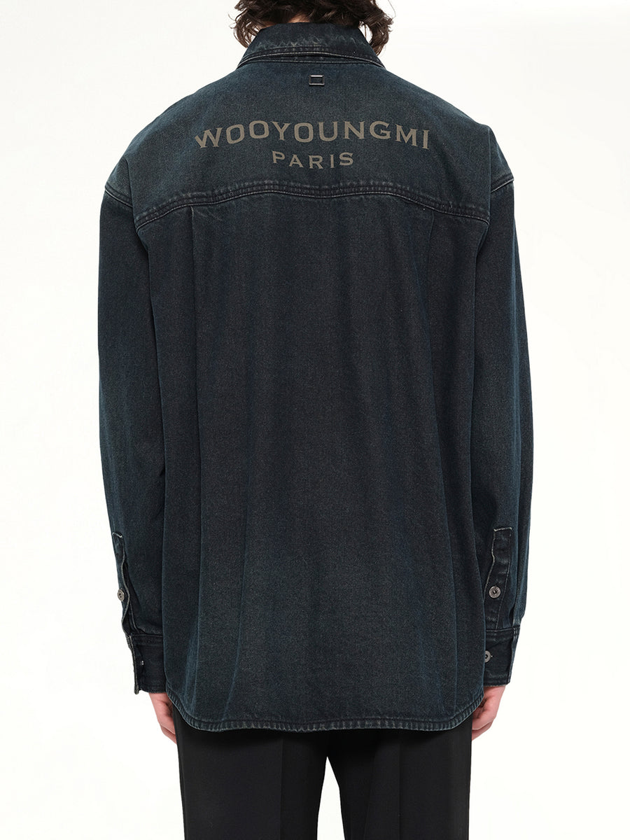 Washed Denim Shirt in Blue