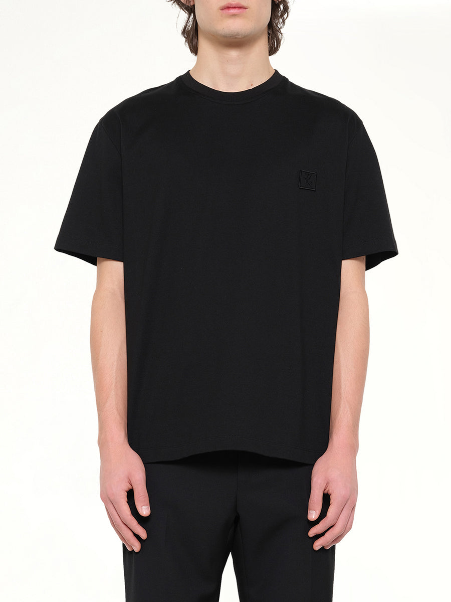 Flower Print T-Shirt in Black