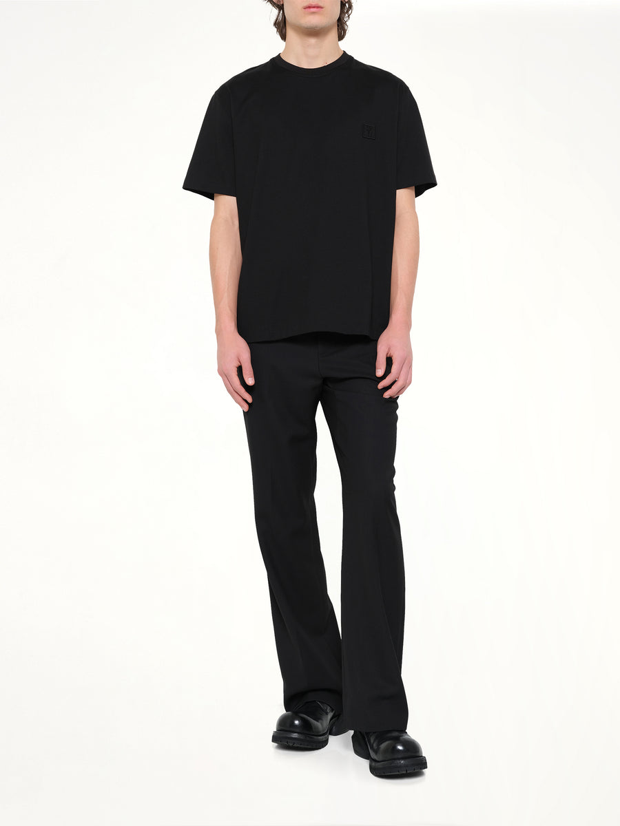 Flower Print T-Shirt in Black