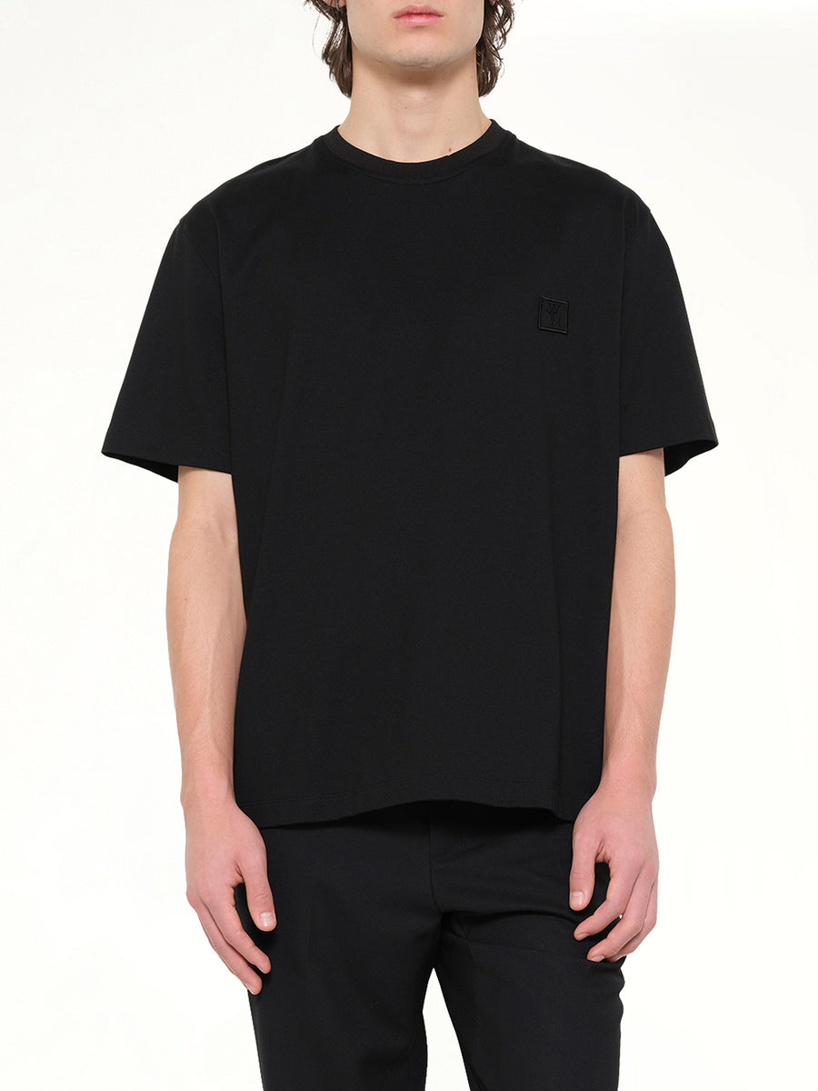 Flower Print T-Shirt in Black