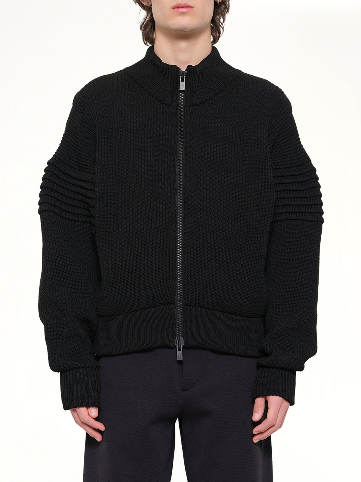Low Gauge Zip Blouson in Black