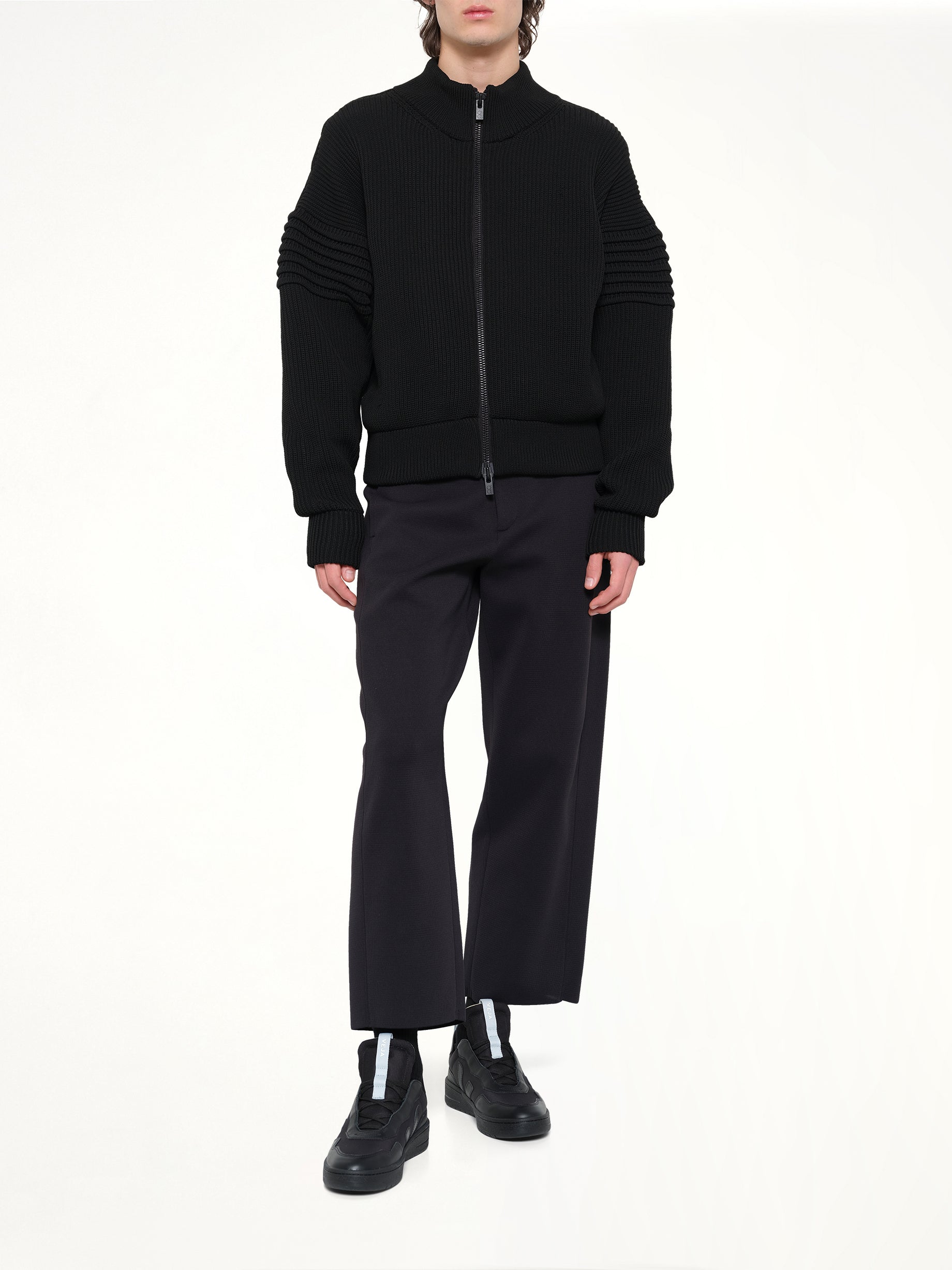 Low Gauge Zip Blouson in Black