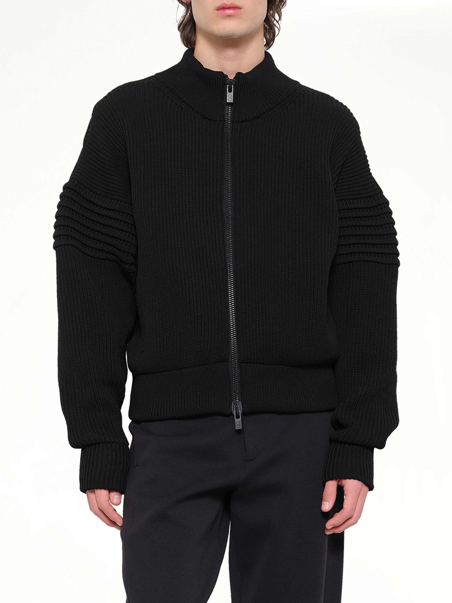 Low Gauge Zip Blouson in Black